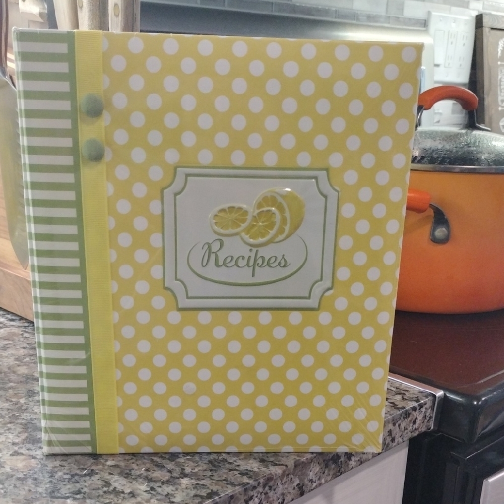 Yellow Polka Dot Recipe Binder